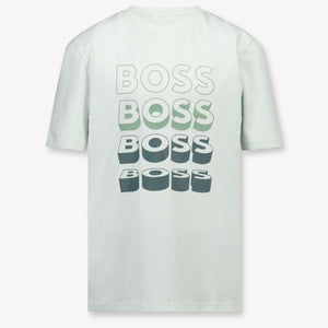 Boss Kinder Jongens T-Shirt In Mint