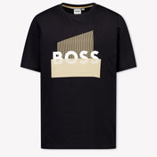 Boss Kinder Jongens T-Shirt In Zwart