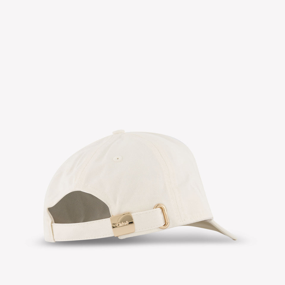 Chloe Kids Girls Cap In White