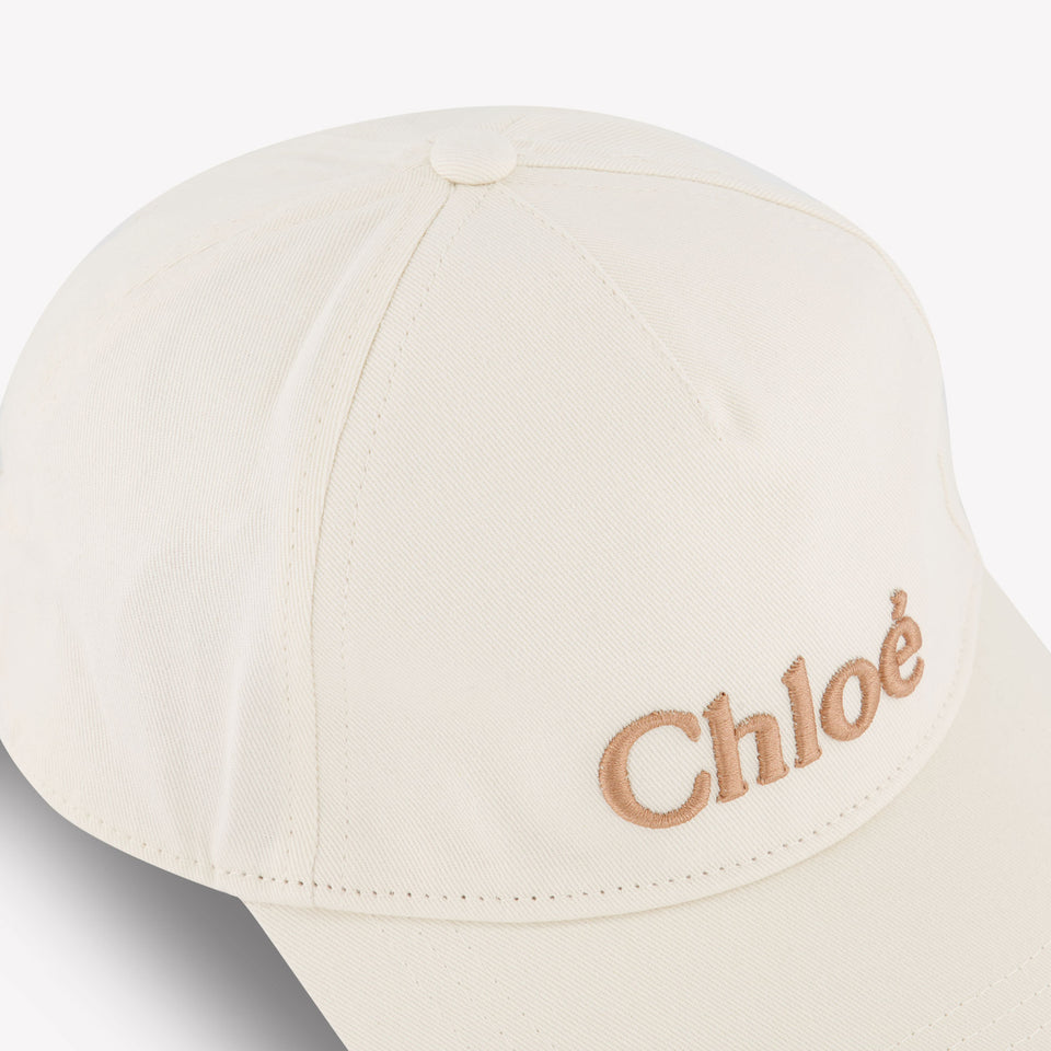 Chloe Kids Girls Cap In White
