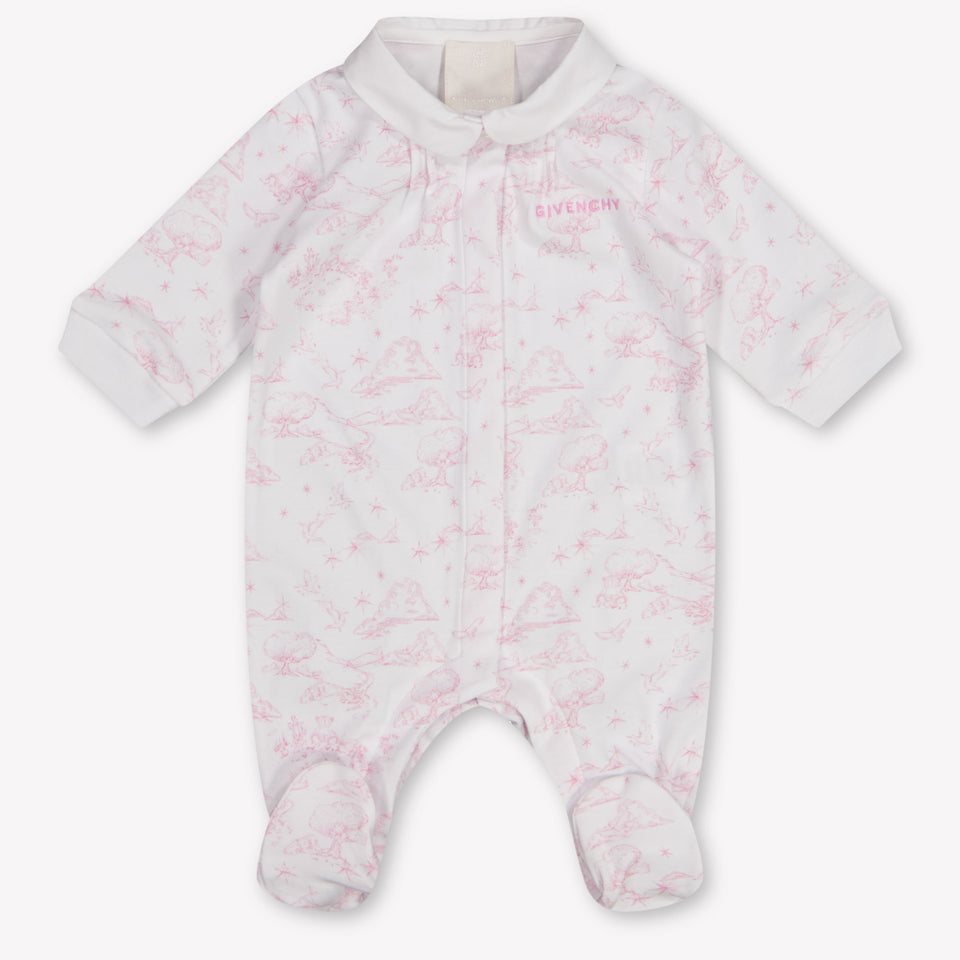 Givenchy Baby Girls Playsuit In Light Pink