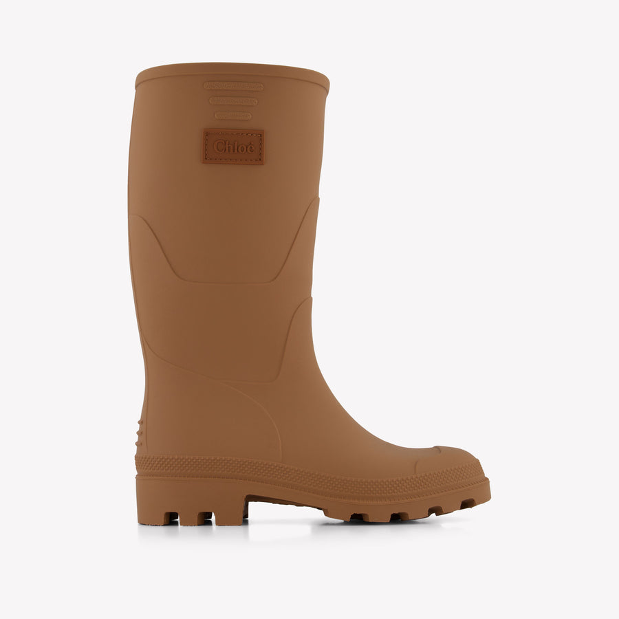 Chloe Girls Boots In Beige