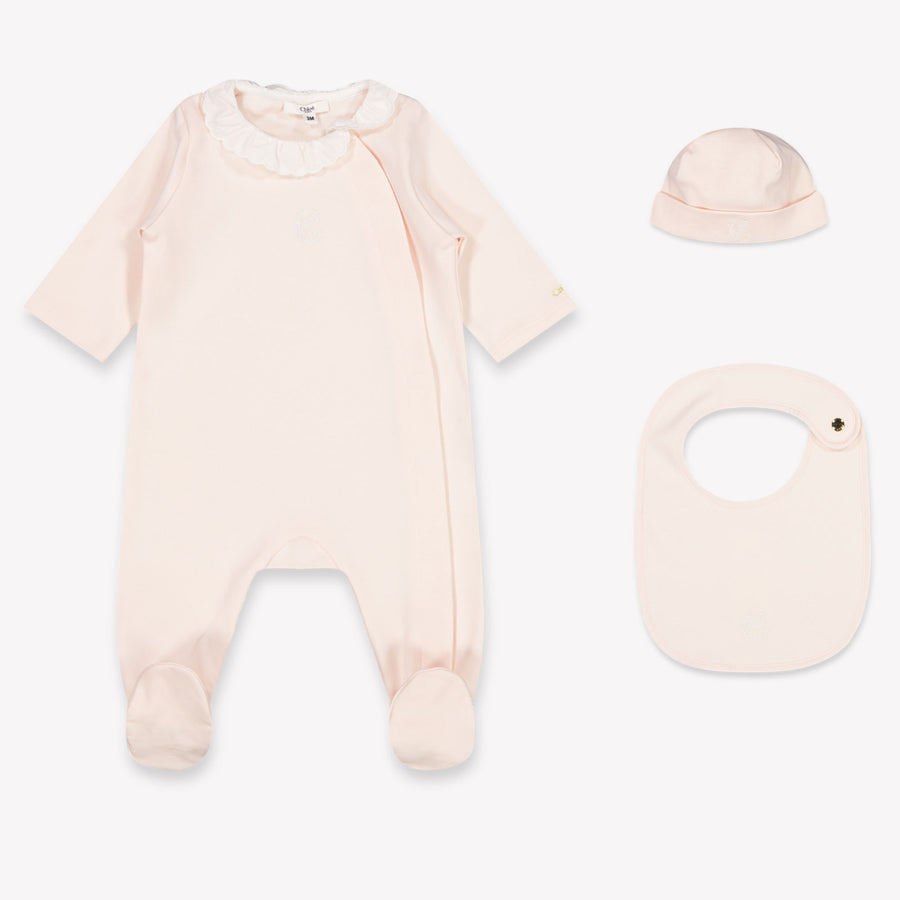 Chloe Baby Girls Romper in Light Pink