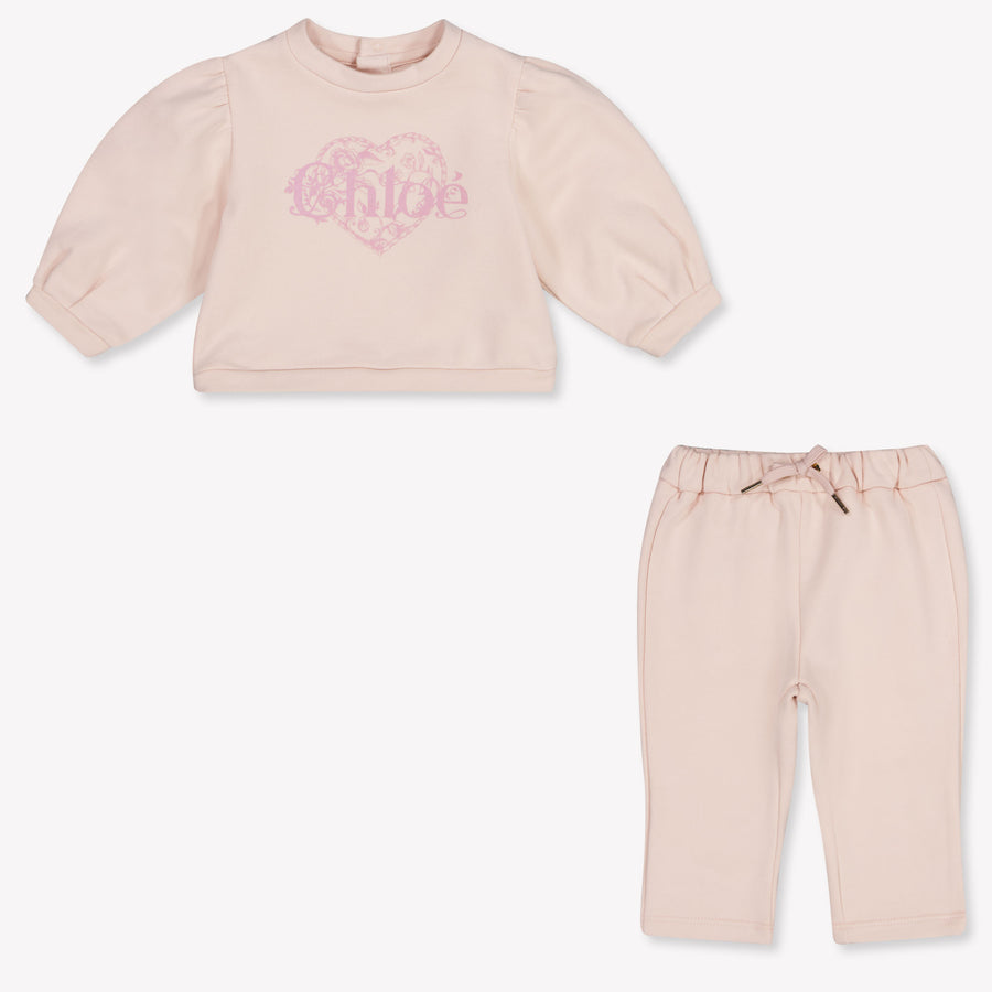 Chloe Baby Girls Tracksuit in Light Pink