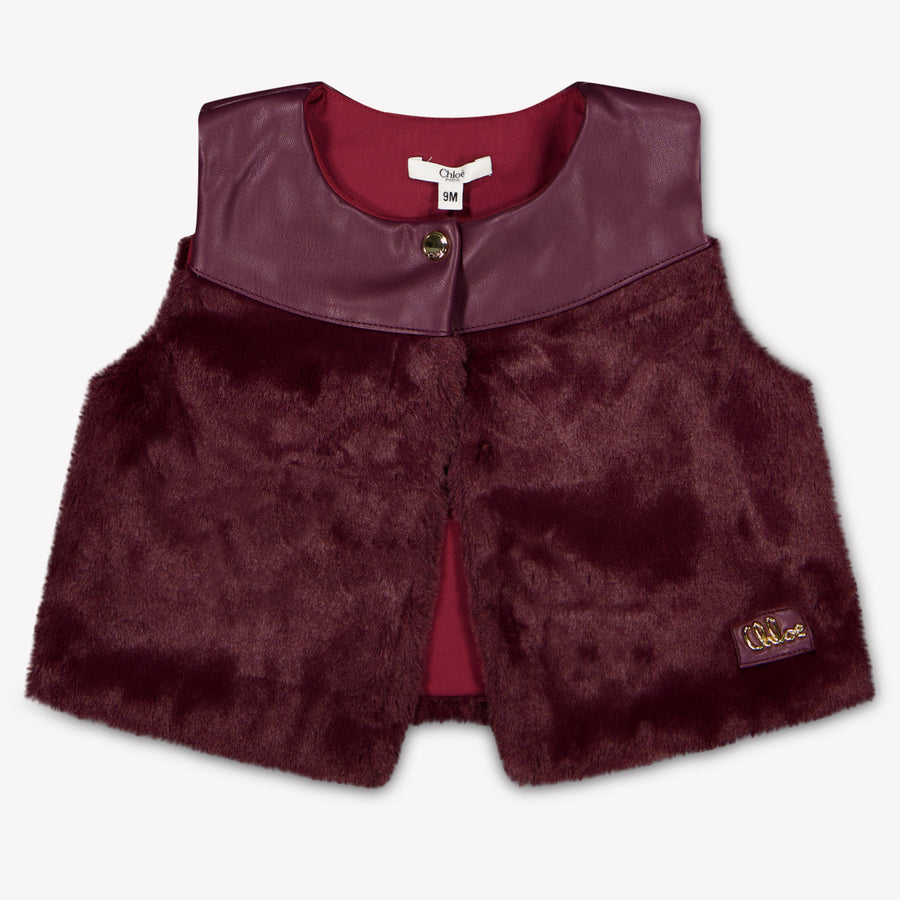 Chloe Baby Girls Gilet in Bordeaux