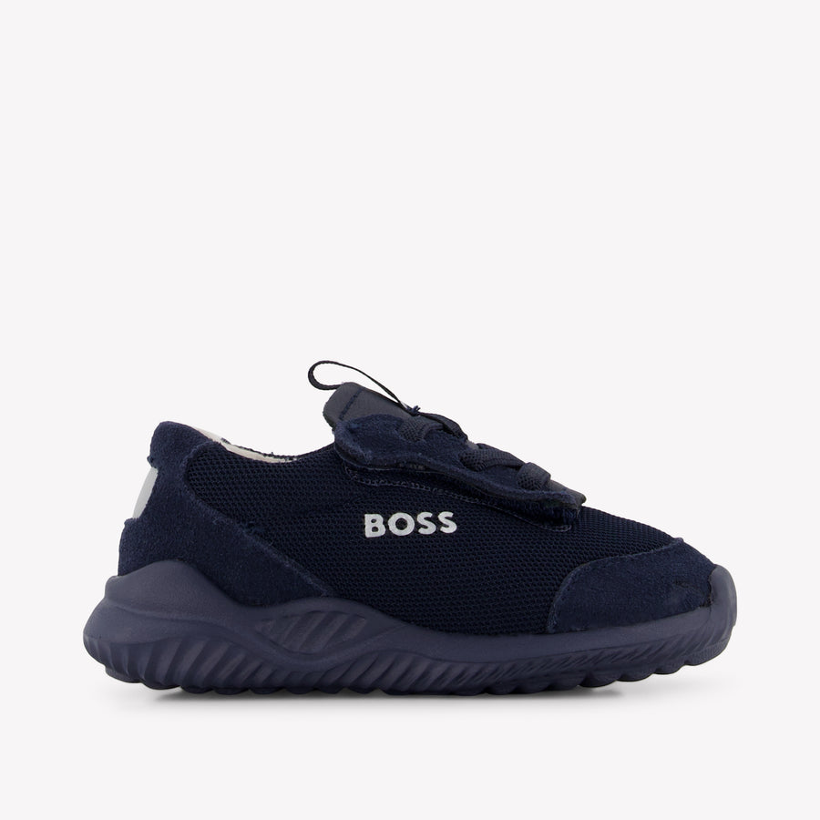 Boss Boys Sneakers In Navy