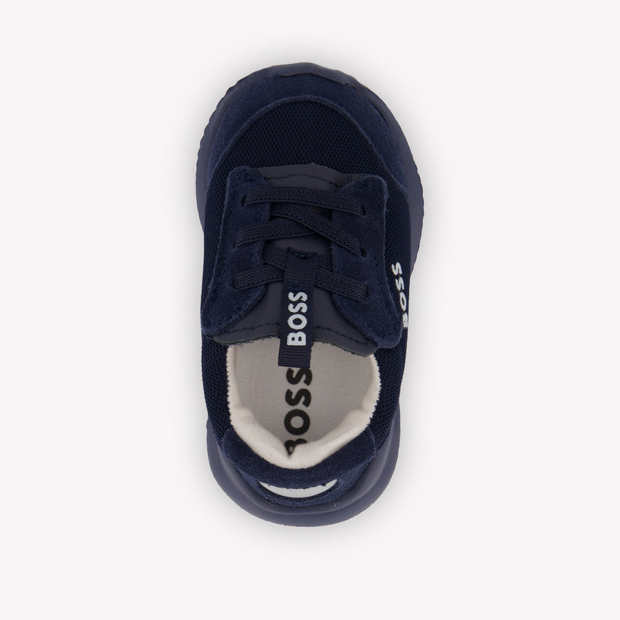 Boss Boys Sneakers In Navy
