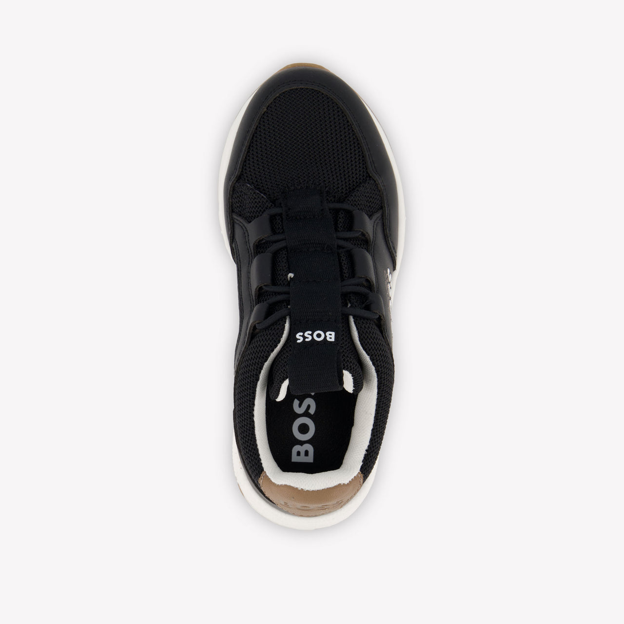 Boss Jongens Sneakers In Zwart