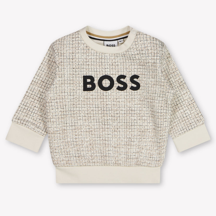 Boss Baby Boys Sweater In OffWhite