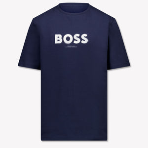 Boss Kids Boys T-Shirt In Navy