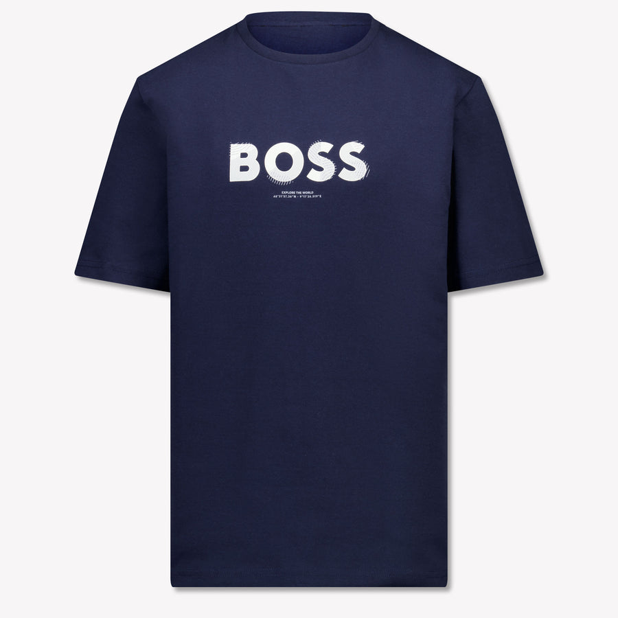 Boss Kids Boys T-Shirt In Navy