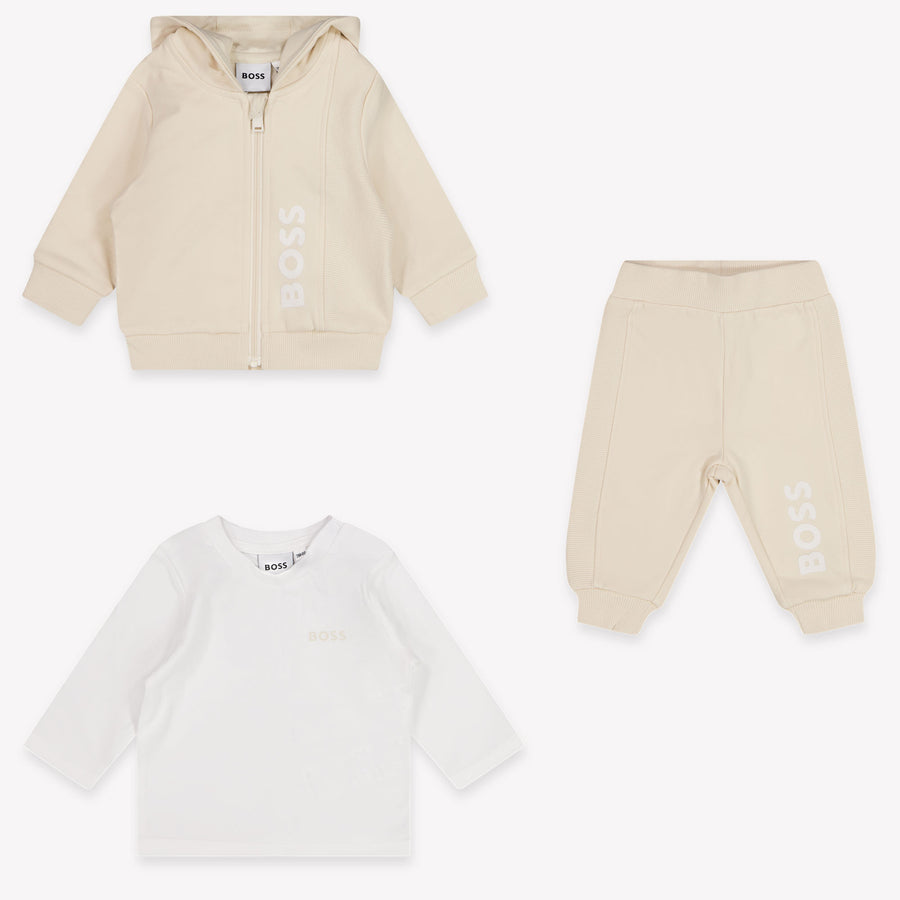 Boss Baby Jongens Joggingpak In Licht Beige