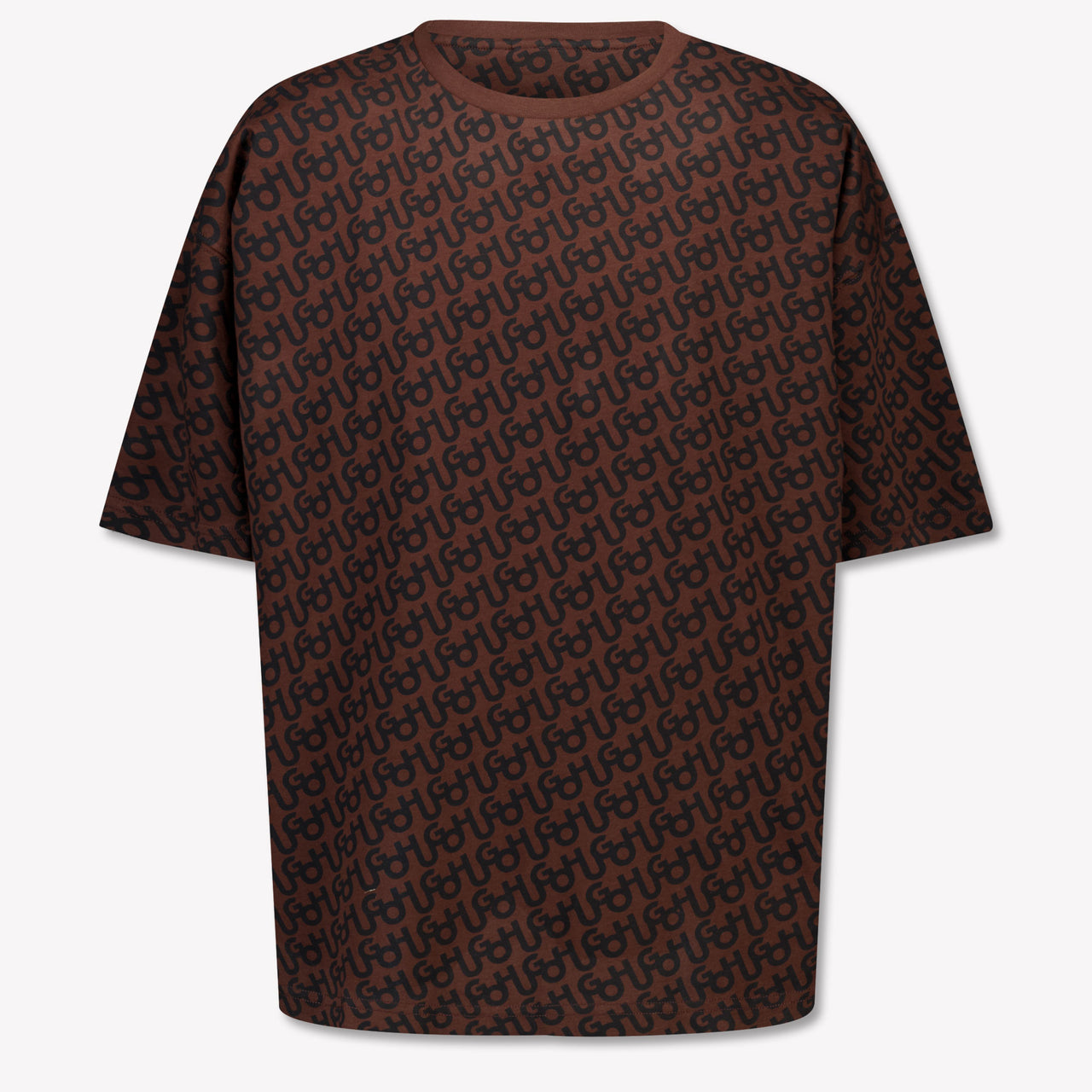 HUGO Kinder Jongens T-Shirt In Donker Bruin