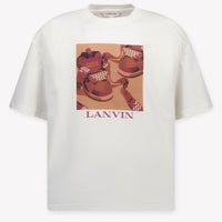 Lanvin Kinder Jongens T-Shirt In Off White