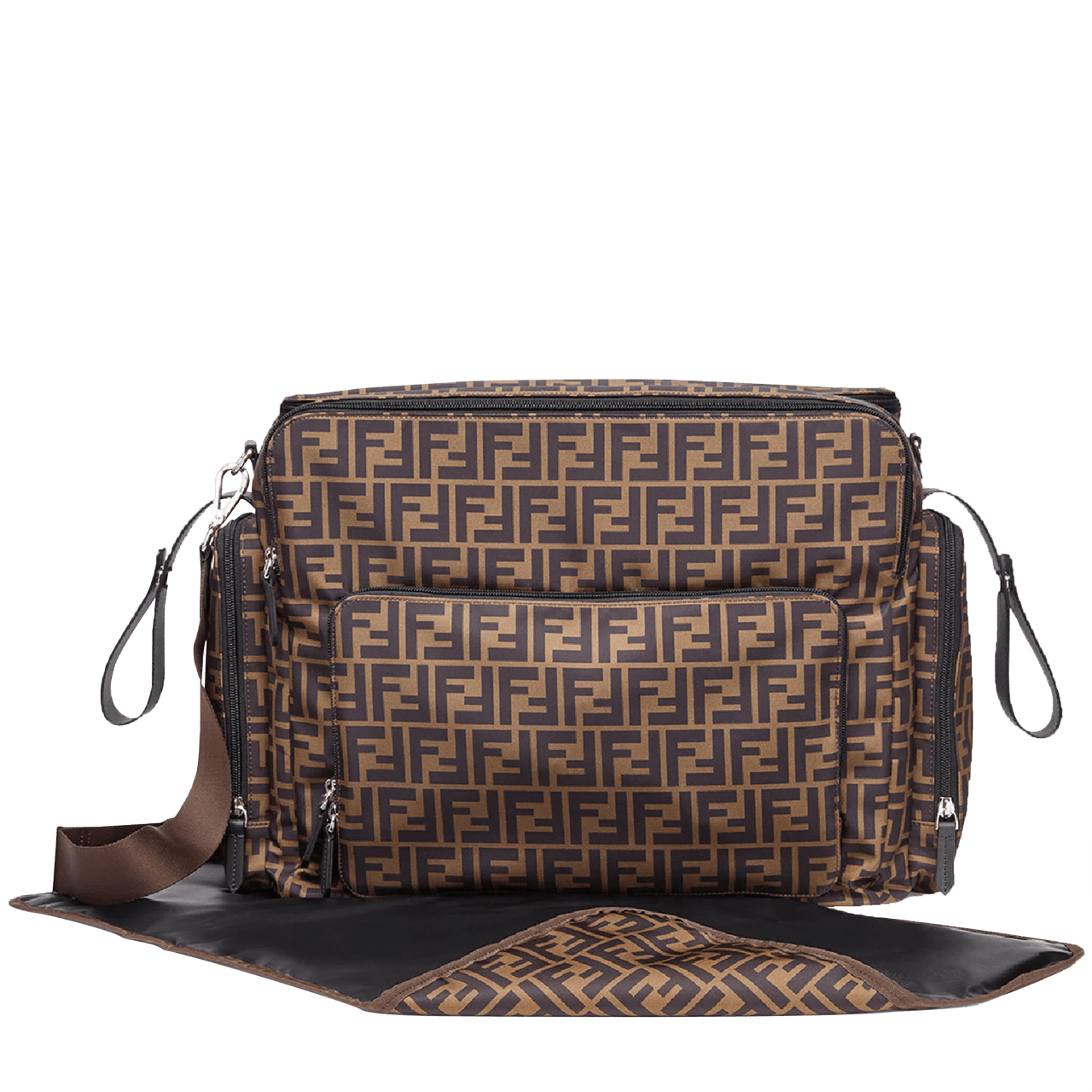 Fendi Baby Unisex Luiertas In Bruin