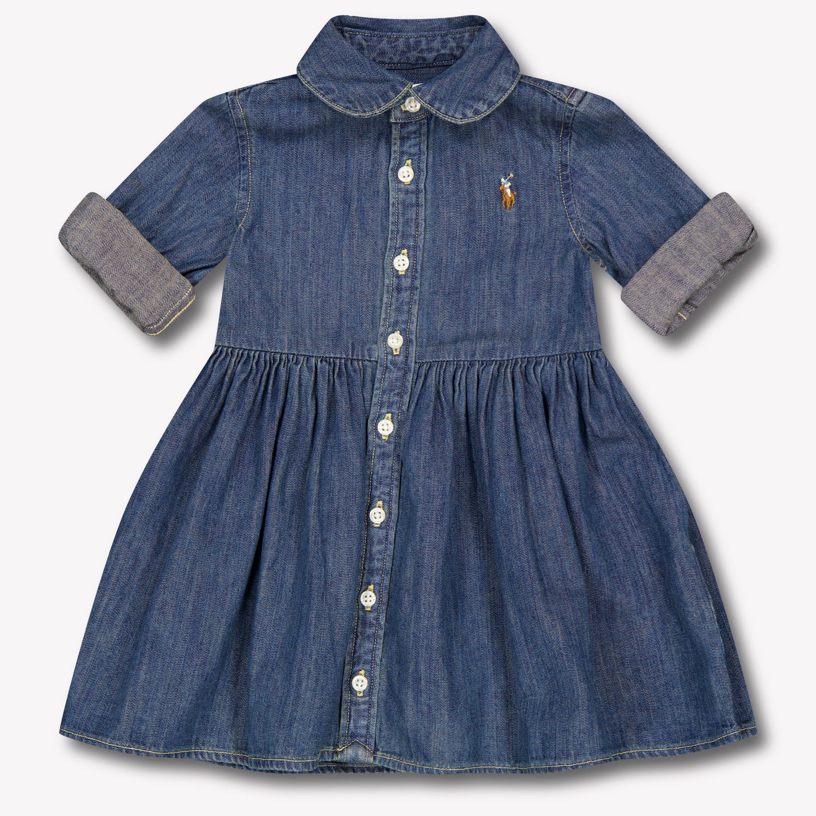 Ralph Lauren Baby Girls Dress In Blue