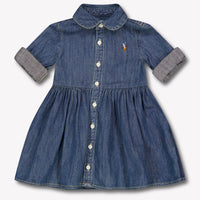 Ralph Lauren Baby Girls Dress In Blue