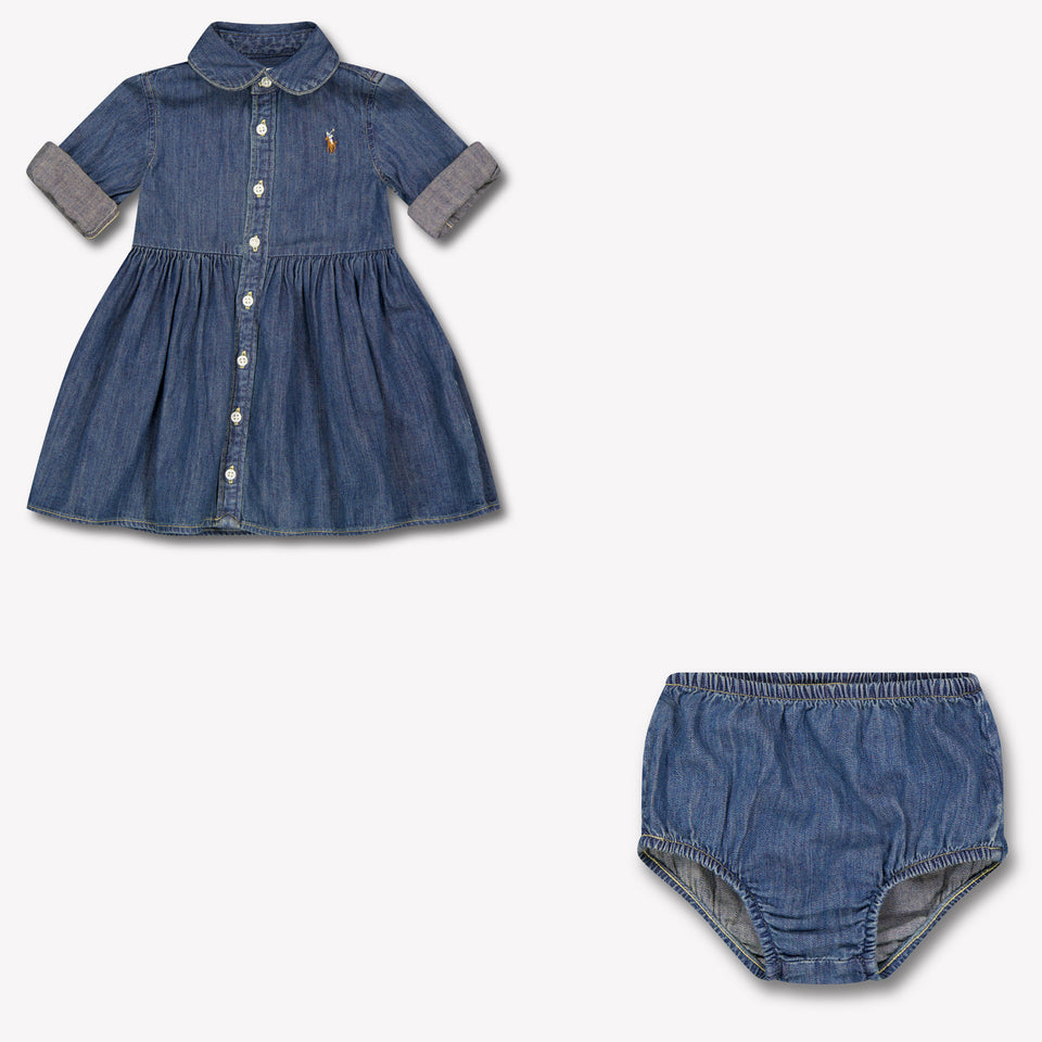 Ralph Lauren Baby Meisjes Jurk In Blauw