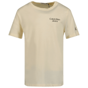 Calvin Klein Kinder Jongens T-Shirt Off White