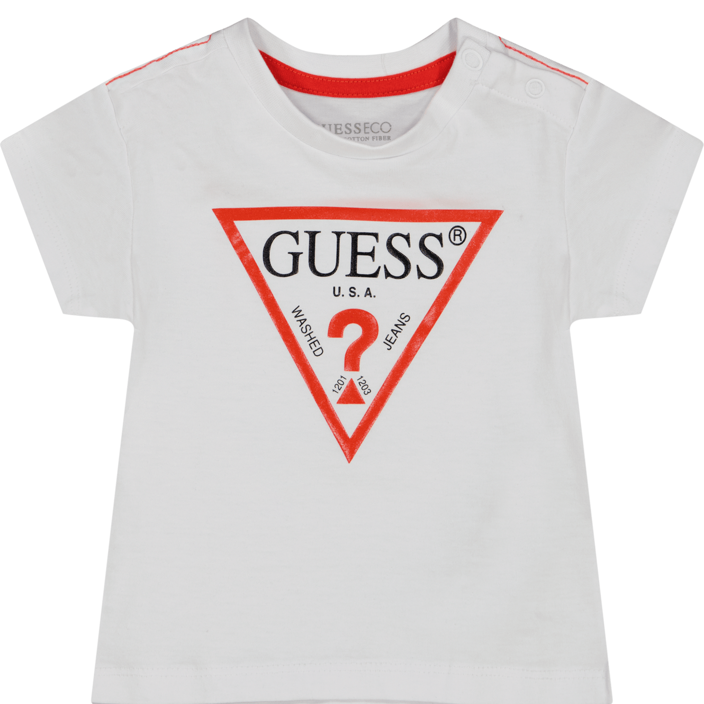 Guess Baby Jongens T-Shirt Wit 12 mnd