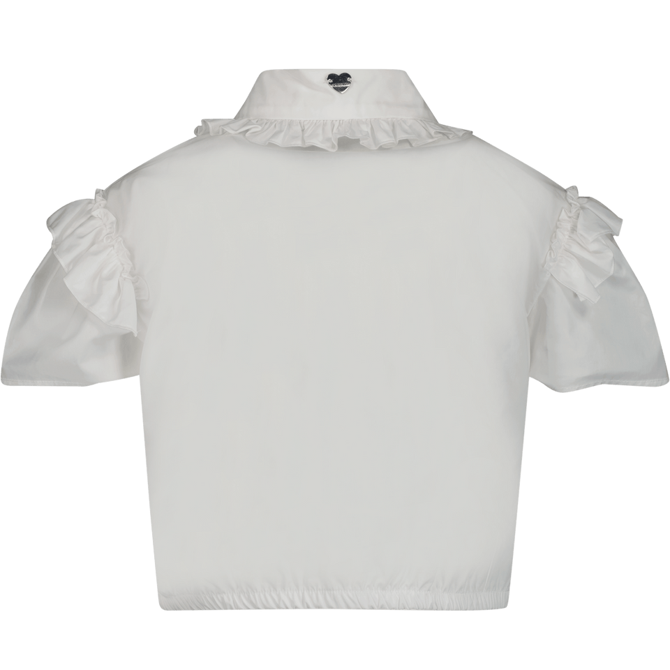 MonnaLisa Kinder Meisjes Blouse Off White