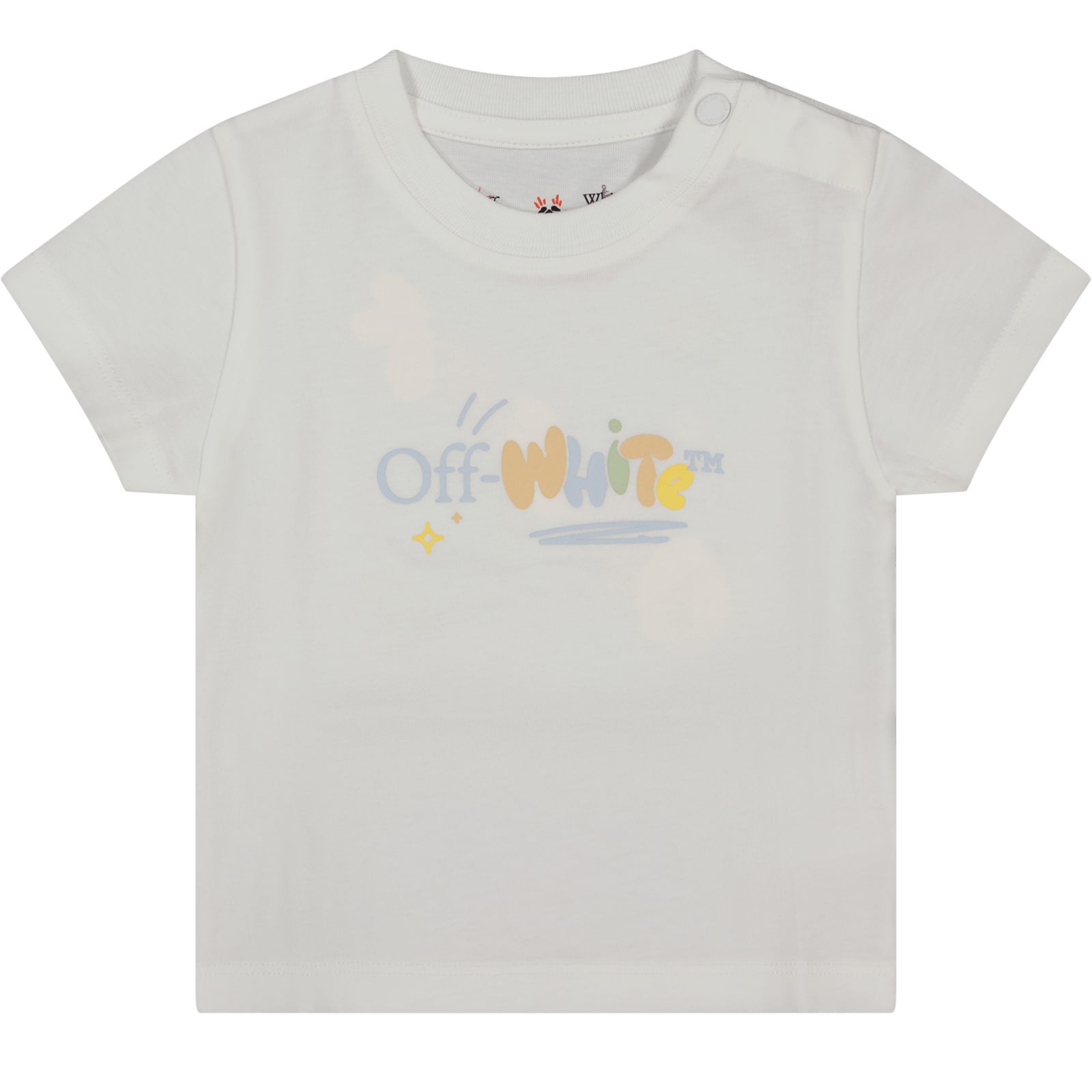 Off-White Baby Jongens T-Shirt Wit 3/6