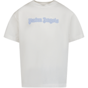 Palm Angels Kids Boys T-Shirt Off White