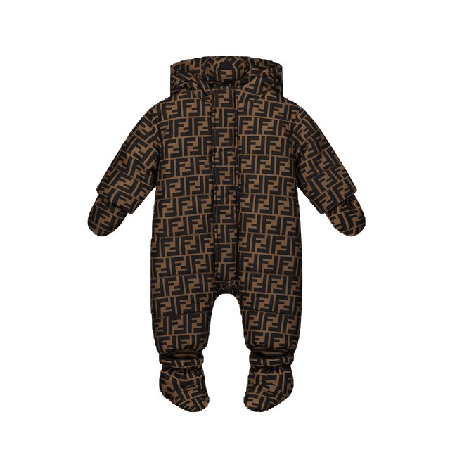 Fendi Baby unisex ski suit Brown