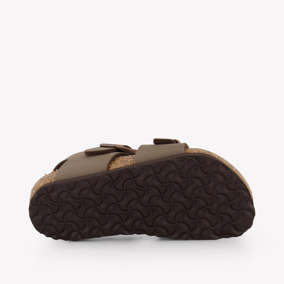 Birkenstock New York Boys Sandals In Brown