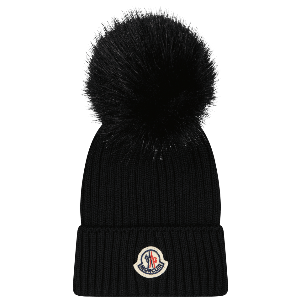 Moncler Kinder Meisjes Muts Zwart s