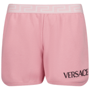 Versace Kids Girls Shorts Light Pink