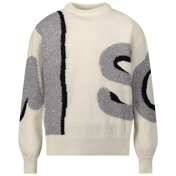 MSGM Kids Girls Sweater Off White