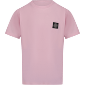 Stone Island Kinder Jongens T-Shirt Licht Roze