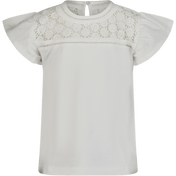 Mayoral Children's Girls T-Shirt Off White