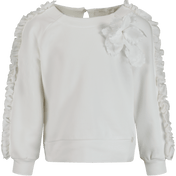 MonnaLisa Kids Girls Sweater Off White