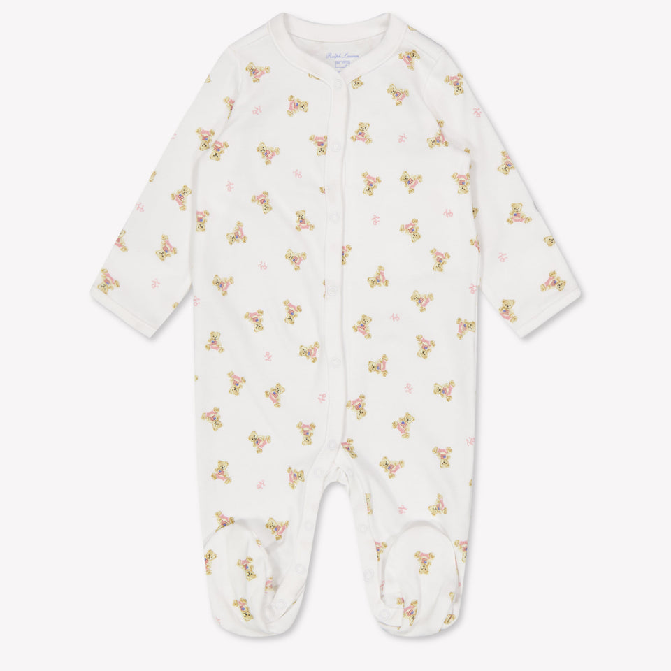 Ralph Lauren Baby Girls Playsuit In White