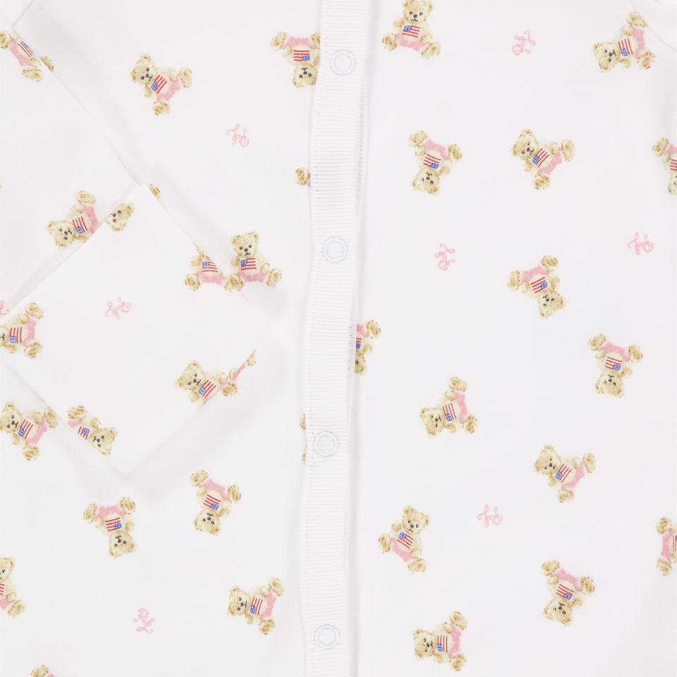 Ralph Lauren Baby Girls Playsuit In White