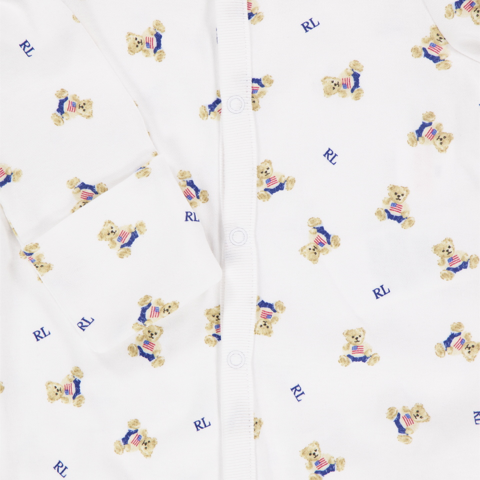 Ralph Lauren Baby Boys Playsuit In White