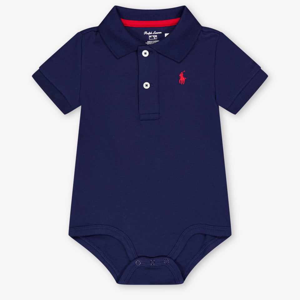 Ralph Lauren Baby Boys Romper In Navy