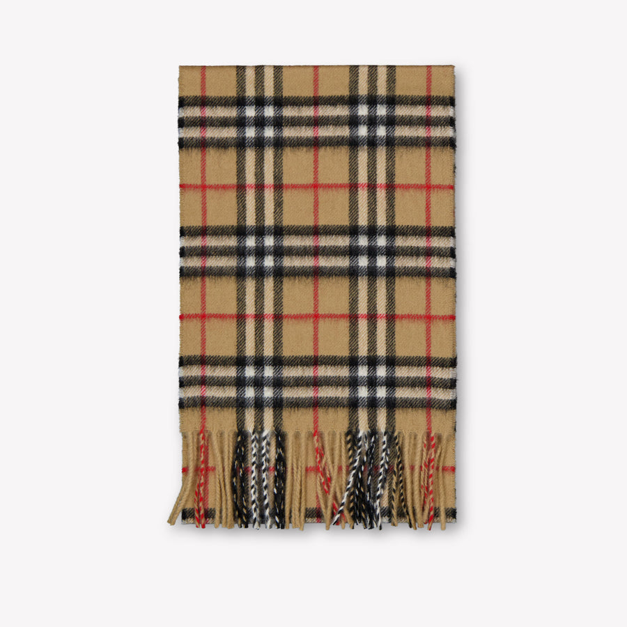 Burberry Cash Kids Unisex Scarves In Beige