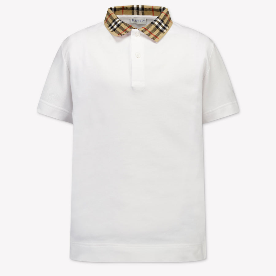 Burberry Johane Boys Polo Shirt in White