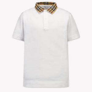Burberry Johane Kinder Jongens Polo In Wit
