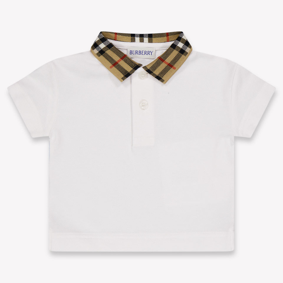 Burberry Johane Baby Jongens Polo In Wit