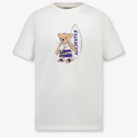 Burberry Cedar Teddy Kinder Jongens T-Shirt In Off White