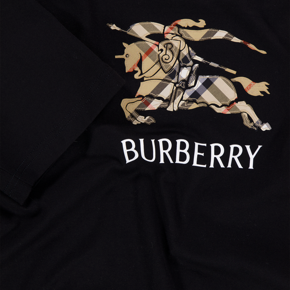 Burberry Cedar Kinder Jongens T-Shirt In Zwart