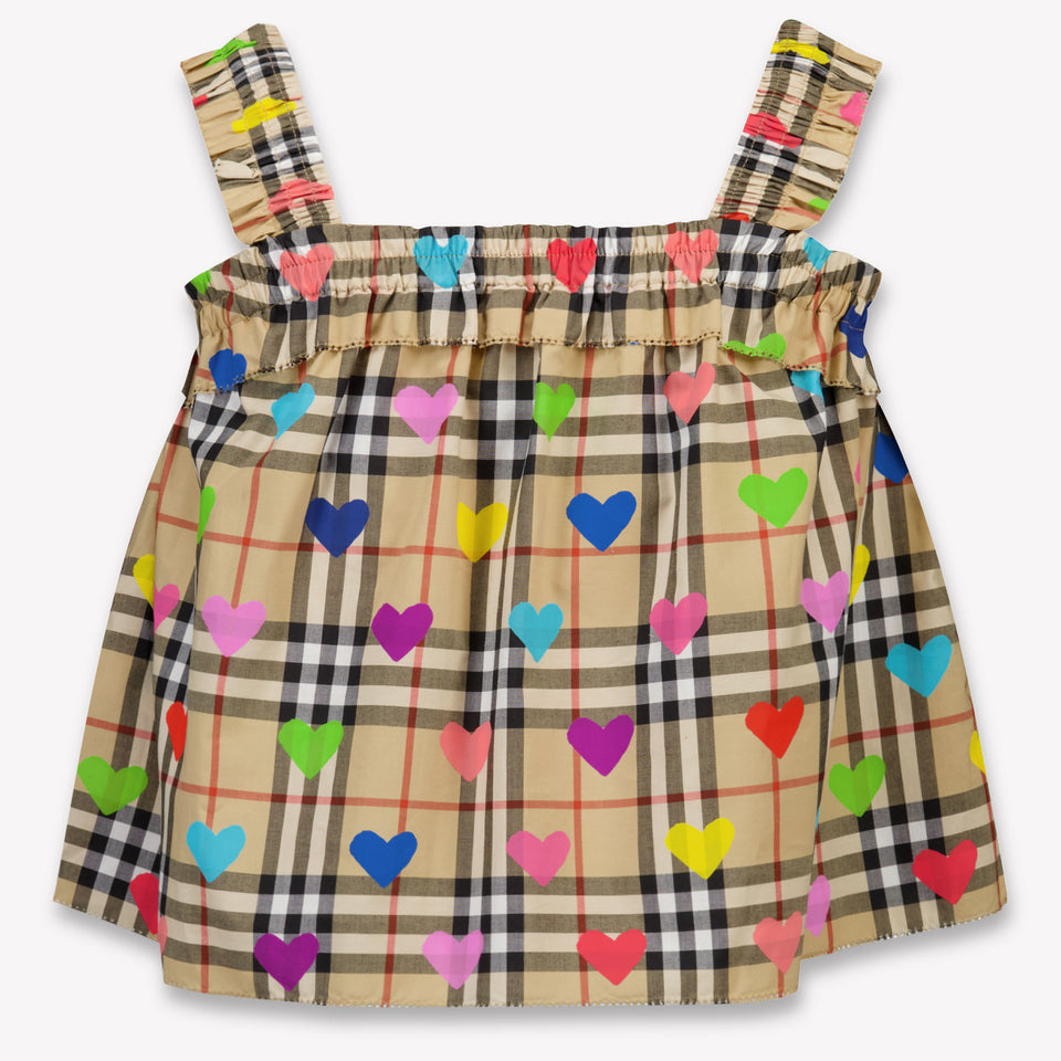 Burberry Gabi Kids Girls T-Shirt In Beige
