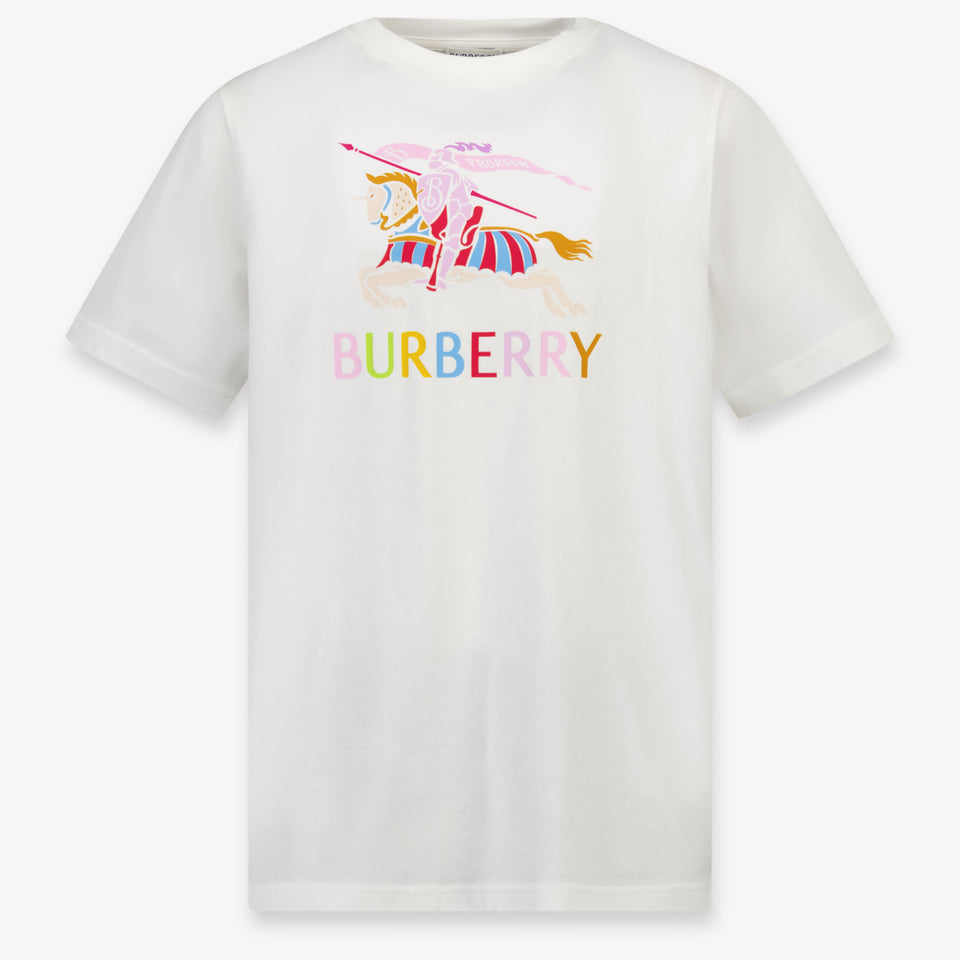 Burberry Kids Girls T-Shirt In OffWhite