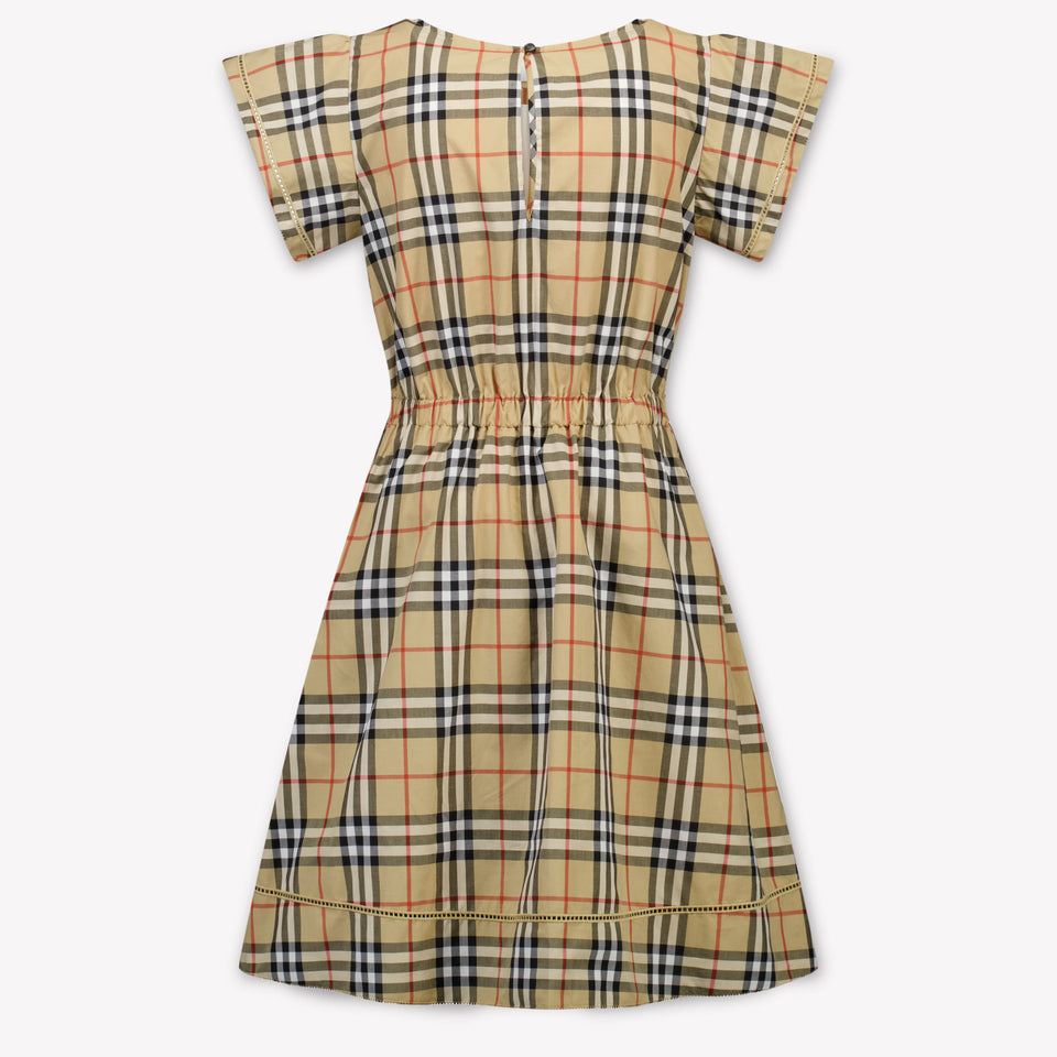 Burberry Adele Kids Girls Dress In Beige