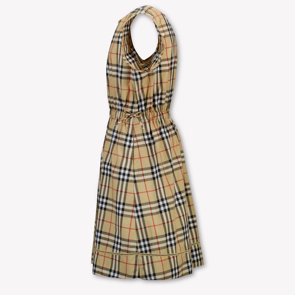 Burberry Adele Kids Girls Dress In Beige