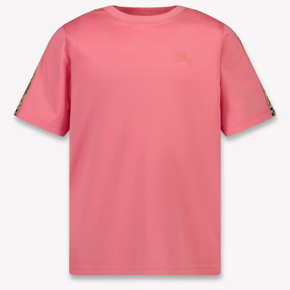 Burberry Cedar Check Kinder Meisjes T-Shirt In Roze